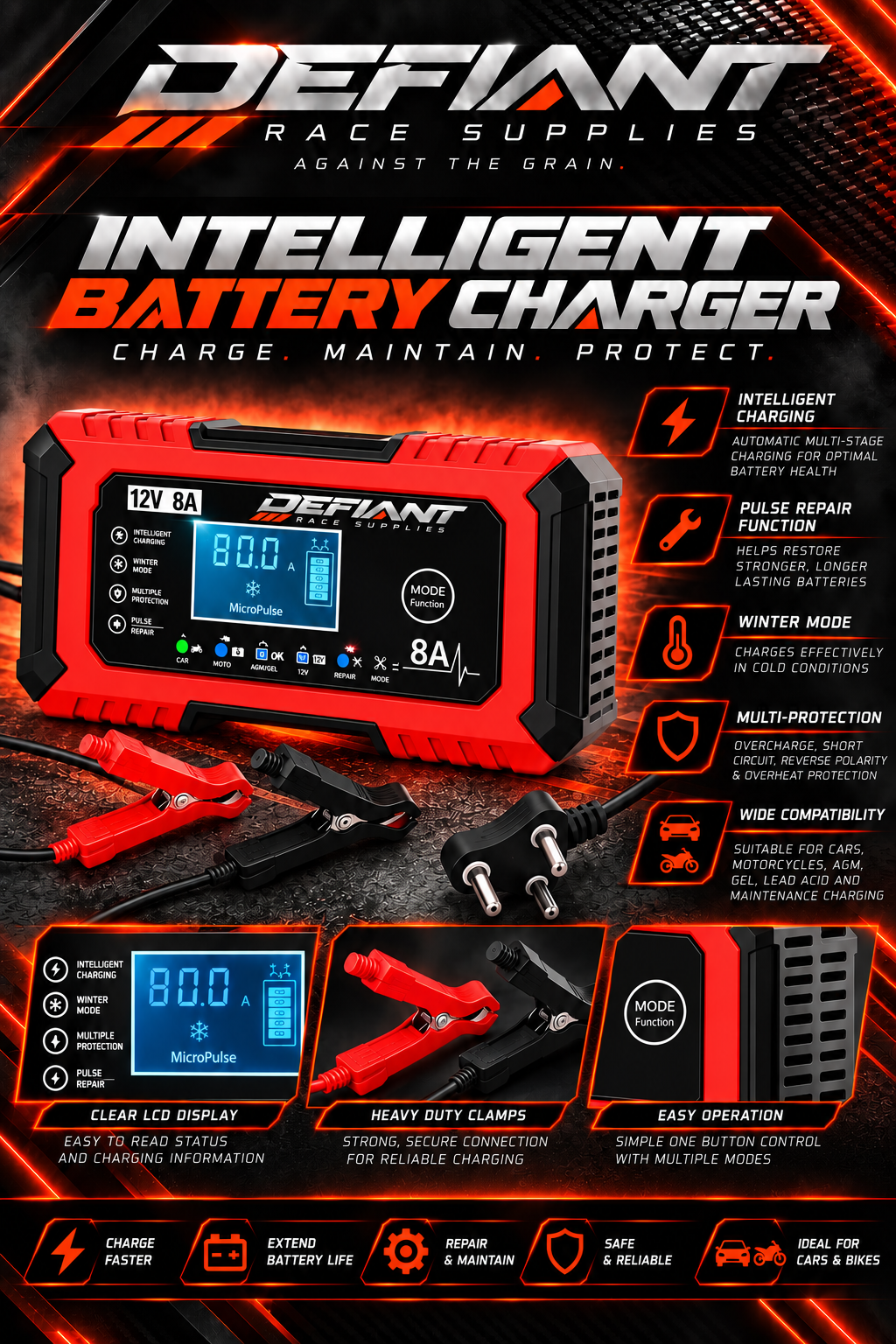 Defiant 12v Intelligent charger